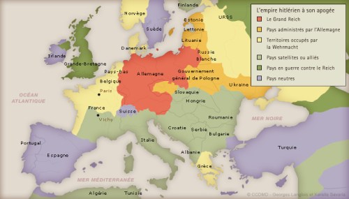 Le IIIe Reich en 1942