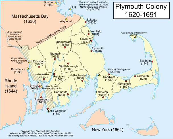 Plymouth Colony Map