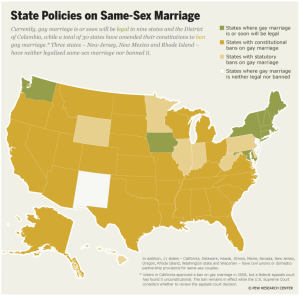 State Policies Gay Marriage 2012