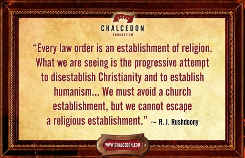 Establishment of Religion is Unescapable